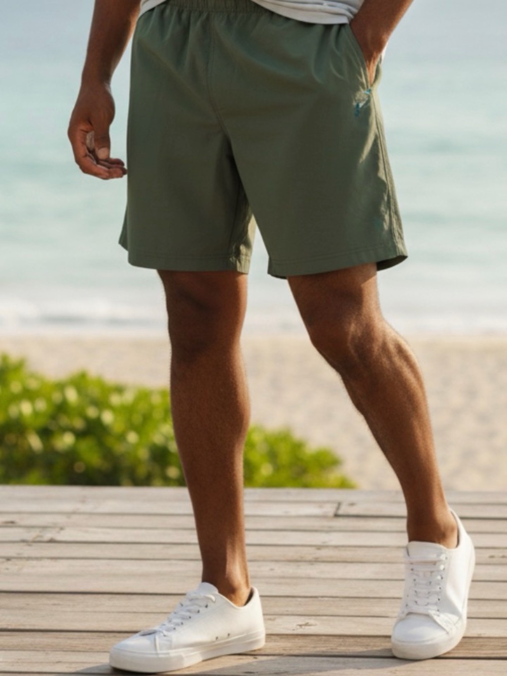 Myles Mens Army Green Everyday Shorts - Size XL